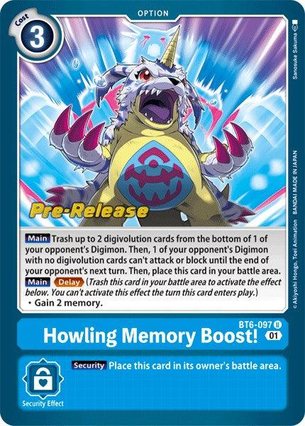 Howling Memory Boost! [BT6-097] [Double Diamond Pre-Release Cards] - Paradise Hobbies LLC