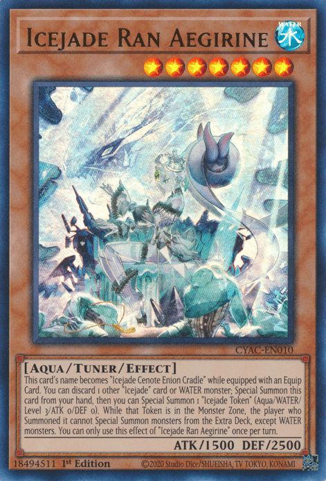 Icejade Ran Aegirine [CYAC-EN010] Ultra Rare - Paradise Hobbies LLC