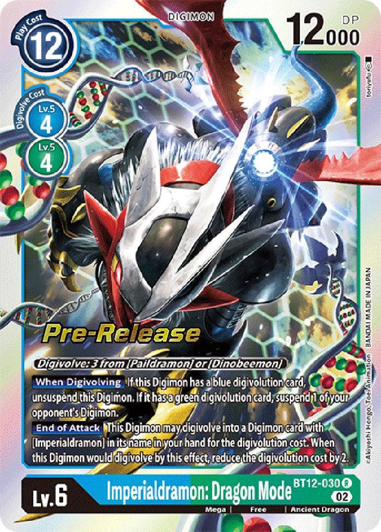 Imperialdramon: Dragon Mode [BT12-030] [Across Time Pre-Release Cards] - Paradise Hobbies LLC