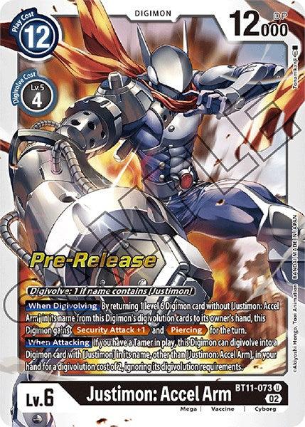 Justimon: Accel Arm [BT11-073] [Dimensional Phase Pre-Release Promos] - Paradise Hobbies LLC