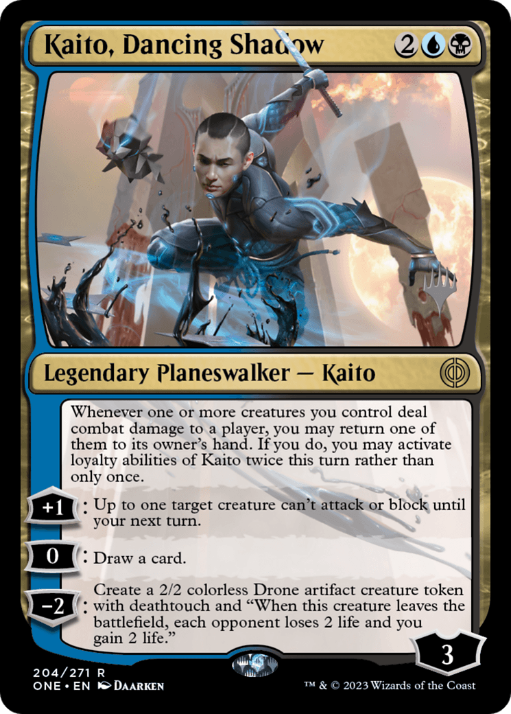 Kaito, Dancing Shadow (Promo Pack) [Phyrexia: All Will Be One Promos] - Paradise Hobbies LLC