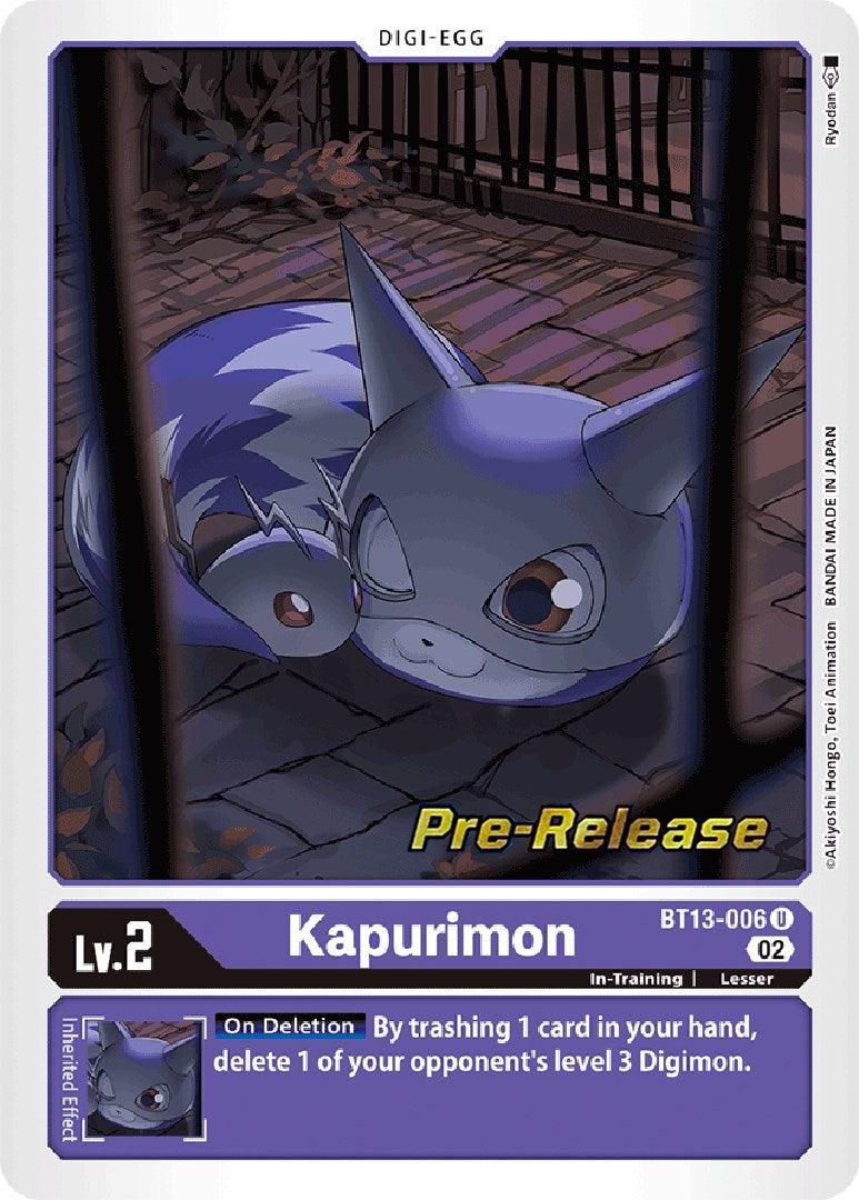 Kapurimon [BT13-006] [Versus Royal Knight Booster Pre-Release Cards] - Paradise Hobbies LLC