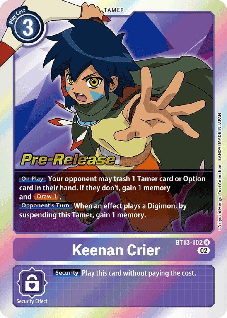 Keenan Crier [BT13-102] [Versus Royal Knight Booster Pre-Release Cards] - Paradise Hobbies LLC