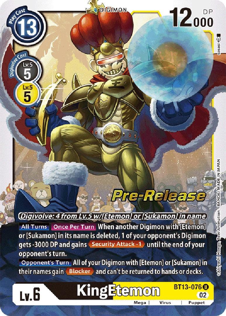 KingEtemon [BT13-076] [Versus Royal Knight Booster Pre-Release Cards] - Paradise Hobbies LLC