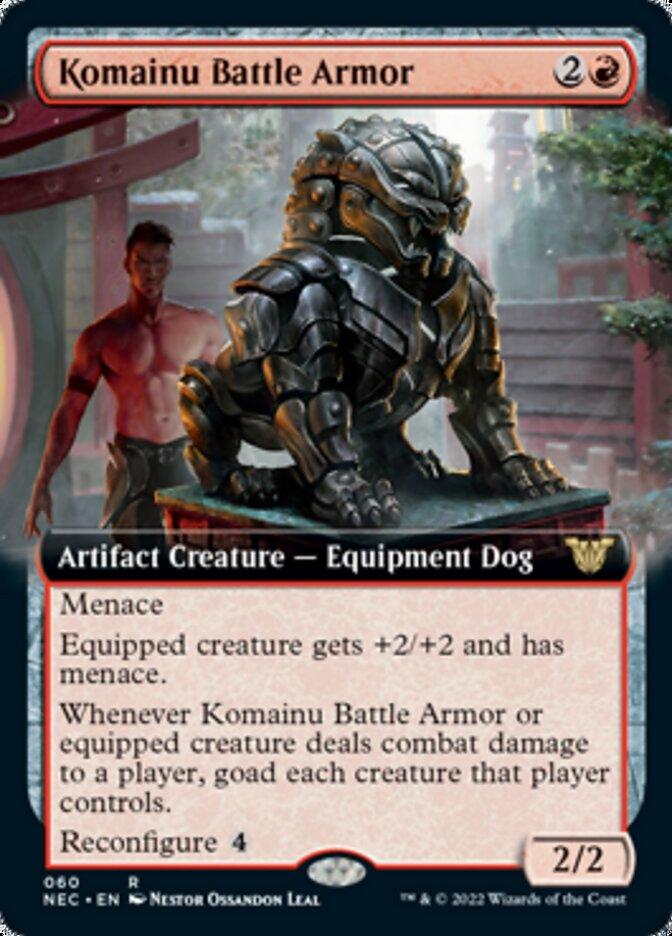 Komainu Battle Armor (Extended Art) [Kamigawa: Neon Dynasty Commander] - Paradise Hobbies LLC