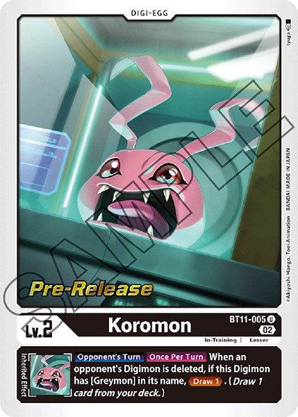 Koromon [BT11-005] [Dimensional Phase Pre-Release Promos] - Paradise Hobbies LLC