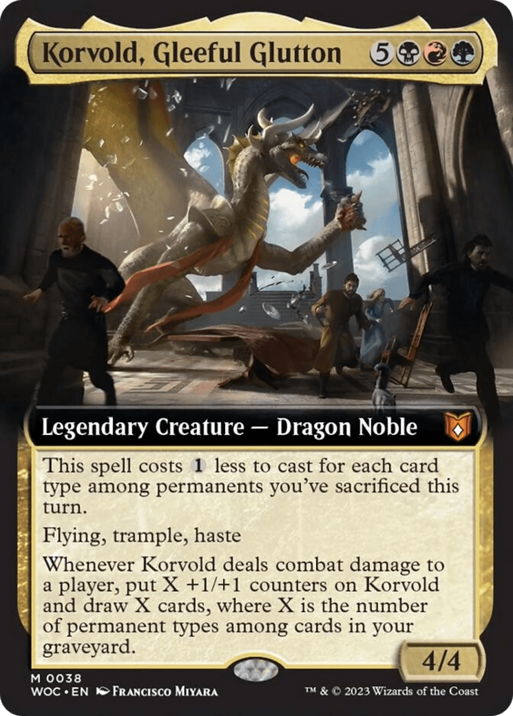 Korvold, Gleeful Glutton (Extended Art) [Wilds of Eldraine Commander] - Paradise Hobbies LLC