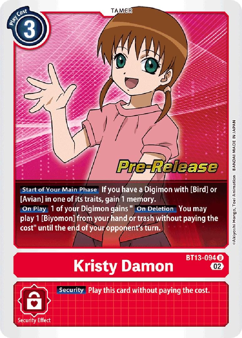 Kristy Damon [BT13-094] [Versus Royal Knight Booster Pre-Release Cards] - Paradise Hobbies LLC