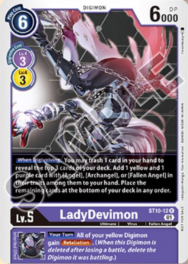 LadyDevimon [ST10-12] (Tamer Goods Set Angewomon & LadyDevimon) [Starter Deck: Parallel World Tactician Promos] - Paradise Hobbies LLC