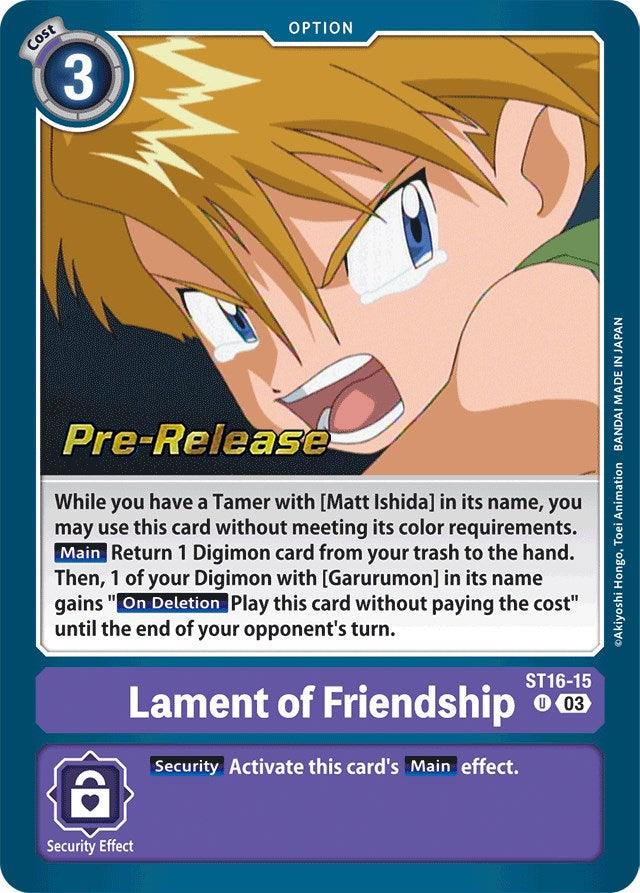 Lament of Friendship [ST16-15] [Starter Deck: Wolf of Friendship Pre-Release Cards] - Paradise Hobbies LLC