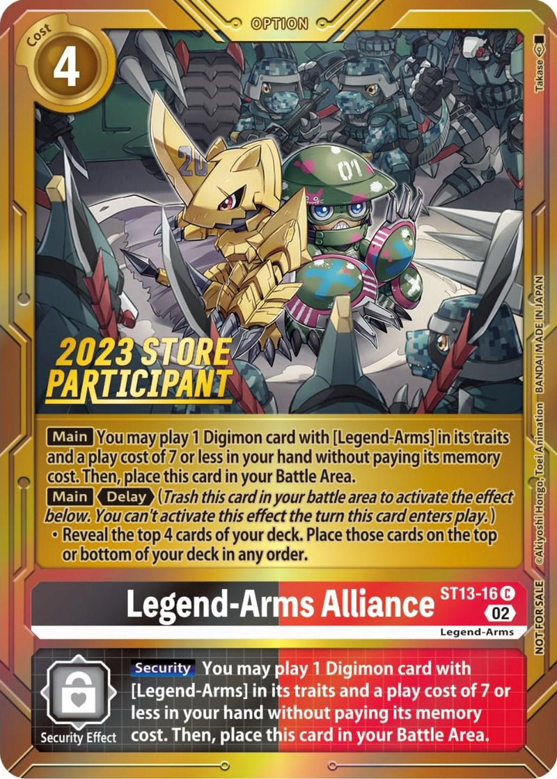 Legend-Arms Alliance [ST13-16] (2023 Store Participant) [Starter Deck: Ragnaloardmon Promos] - Paradise Hobbies LLC