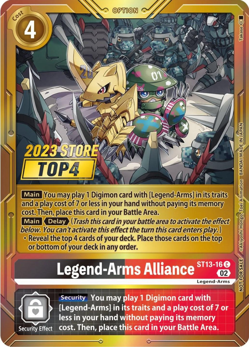 Legend-Arms Alliance [ST13-16] (2023 Store Top 4) [Starter Deck: Ragnaloardmon Promos] - Paradise Hobbies LLC