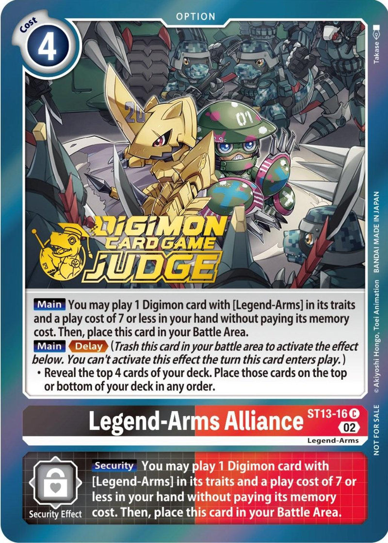 Legend-Arms Alliance [ST13-16] (Judge Pack 3) [Starter Deck: Ragnaloardmon Promos] - Paradise Hobbies LLC