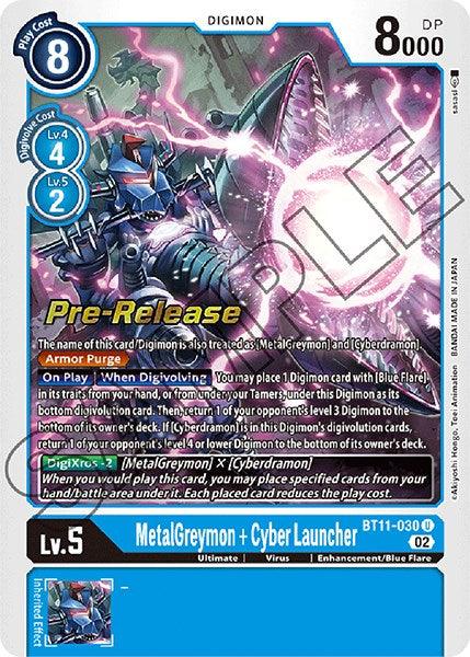 MetalGreymon + Cyber Launcher [BT11-030] [Dimensional Phase Pre-Release Promos] - Paradise Hobbies LLC