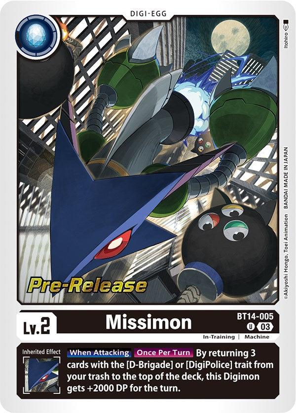 Missimon [BT14-005] [Blast Ace Pre-Release Cards] - Paradise Hobbies LLC