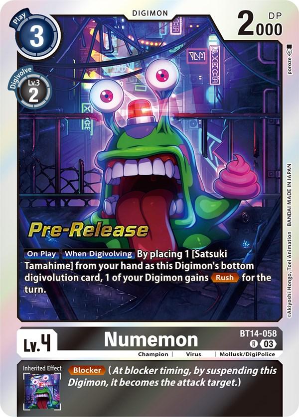 Numemon [BT14-058] [Blast Ace Pre-Release Cards] - Paradise Hobbies LLC