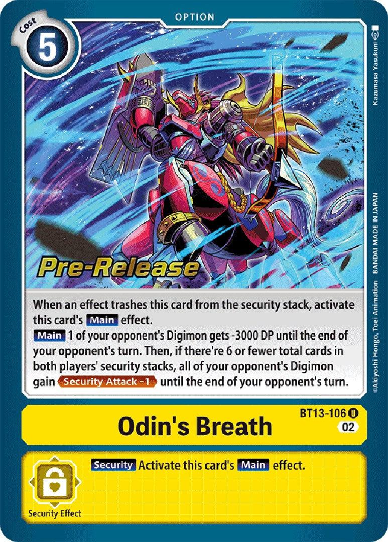 Odin's Breath [BT13-106] [Versus Royal Knight Booster Pre-Release Cards] - Paradise Hobbies LLC