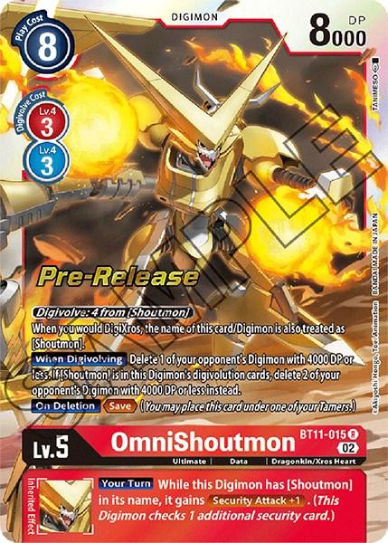 OmniShoutmon [BT11-015] [Dimensional Phase Pre-Release Promos] - Paradise Hobbies LLC