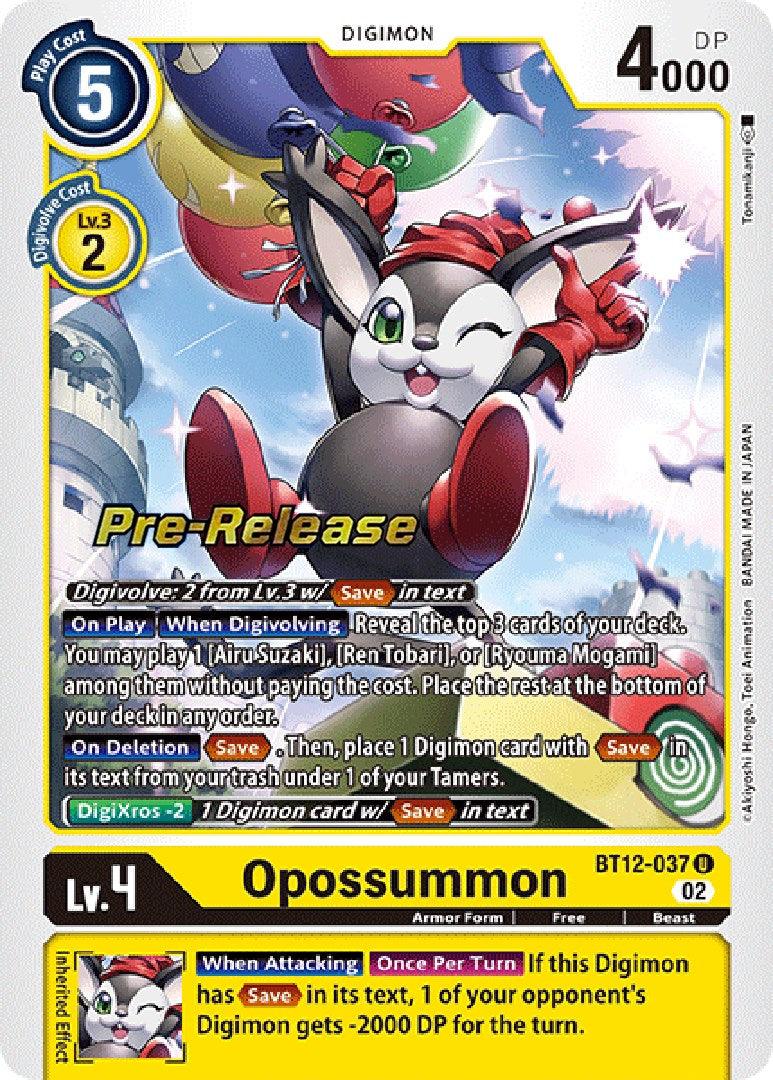 Opossummon [BT12-037] [Across Time Pre-Release Cards] - Paradise Hobbies LLC