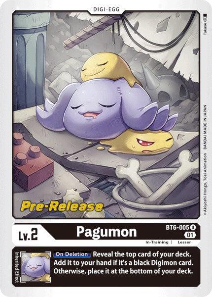 Pagumon [BT6-005] [Double Diamond Pre-Release Cards] - Paradise Hobbies LLC