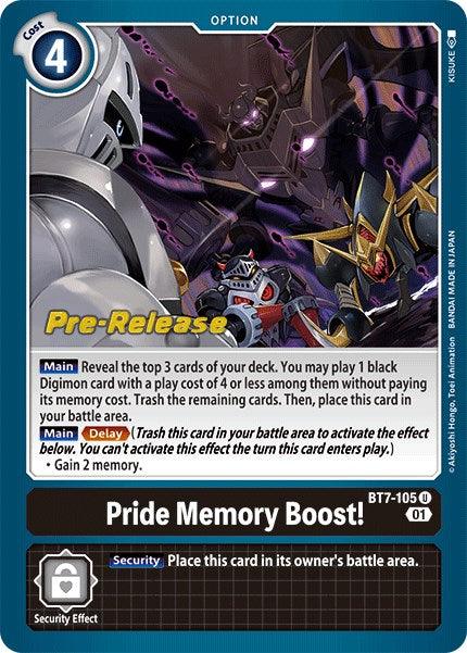 Pride Memory Boost! [BT7-105] [Next Adventure Pre-Release Cards] - Paradise Hobbies LLC