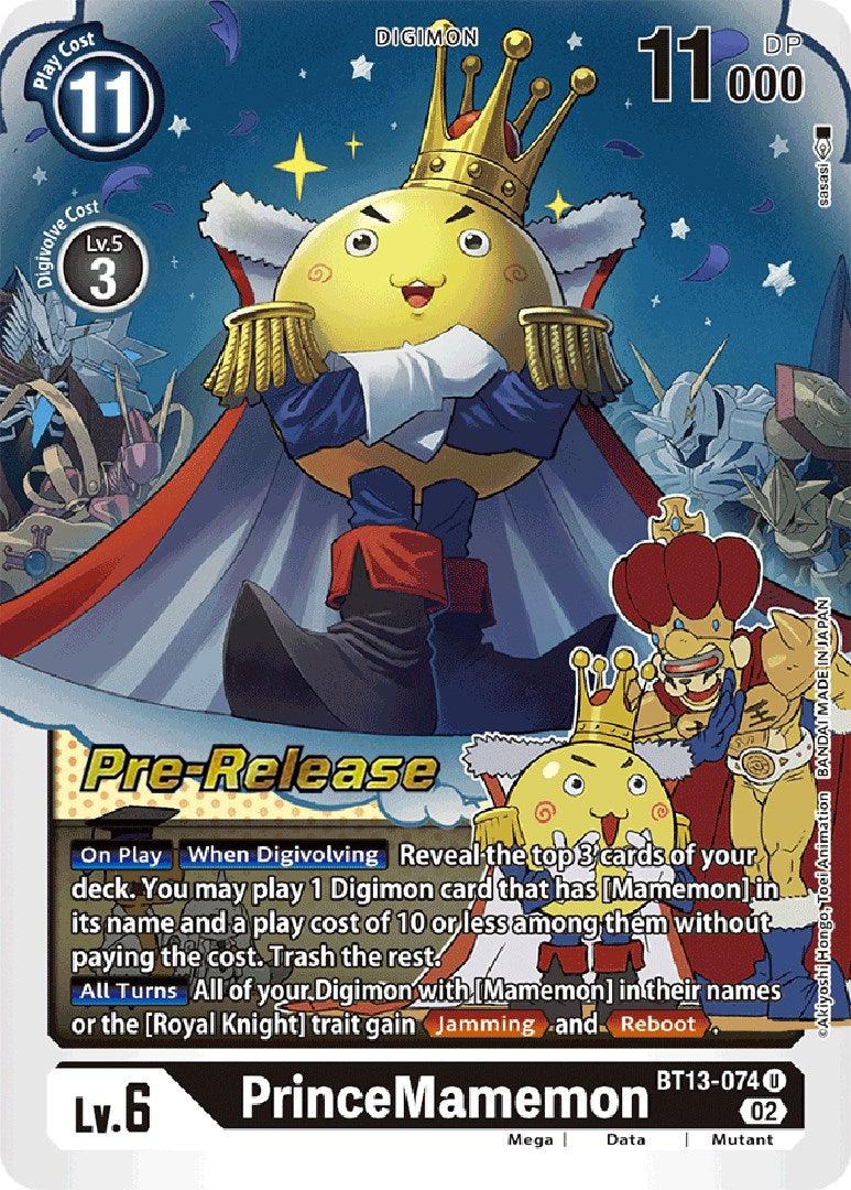 PrinceMamemon [BT13-074] [Versus Royal Knight Booster Pre-Release Cards] - Paradise Hobbies LLC