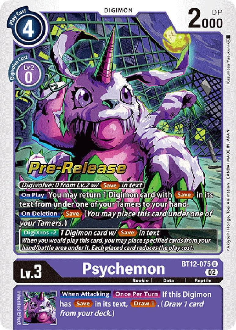 Psychemon [BT12-075] [Across Time Pre-Release Cards] - Paradise Hobbies LLC