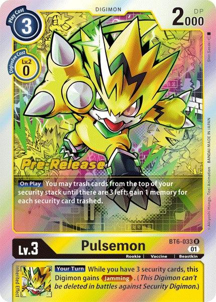 Pulsemon [BT6-033] [Double Diamond Pre-Release Cards] - Paradise Hobbies LLC