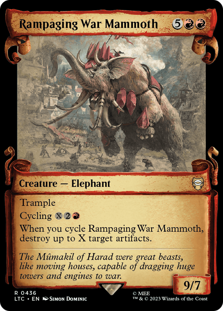 Rampaging War Mammoth [The Lord of the Rings: Tales of Middle-Earth Commander Showcase Scrolls] - Paradise Hobbies LLC