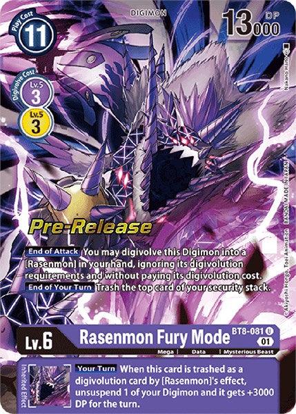 Rasenmon: Fury Mode [BT8-081] [New Awakening Pre-Release Cards] - Paradise Hobbies LLC