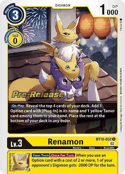 Renamon [BT10-032] [Xros Encounter Pre-Release Cards] - Paradise Hobbies LLC