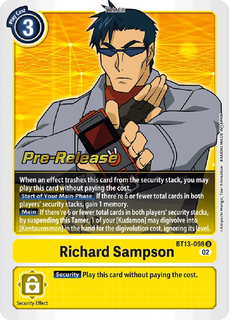 Richard Sampson [BT13-098] [Versus Royal Knight Booster Pre-Release Cards] - Paradise Hobbies LLC