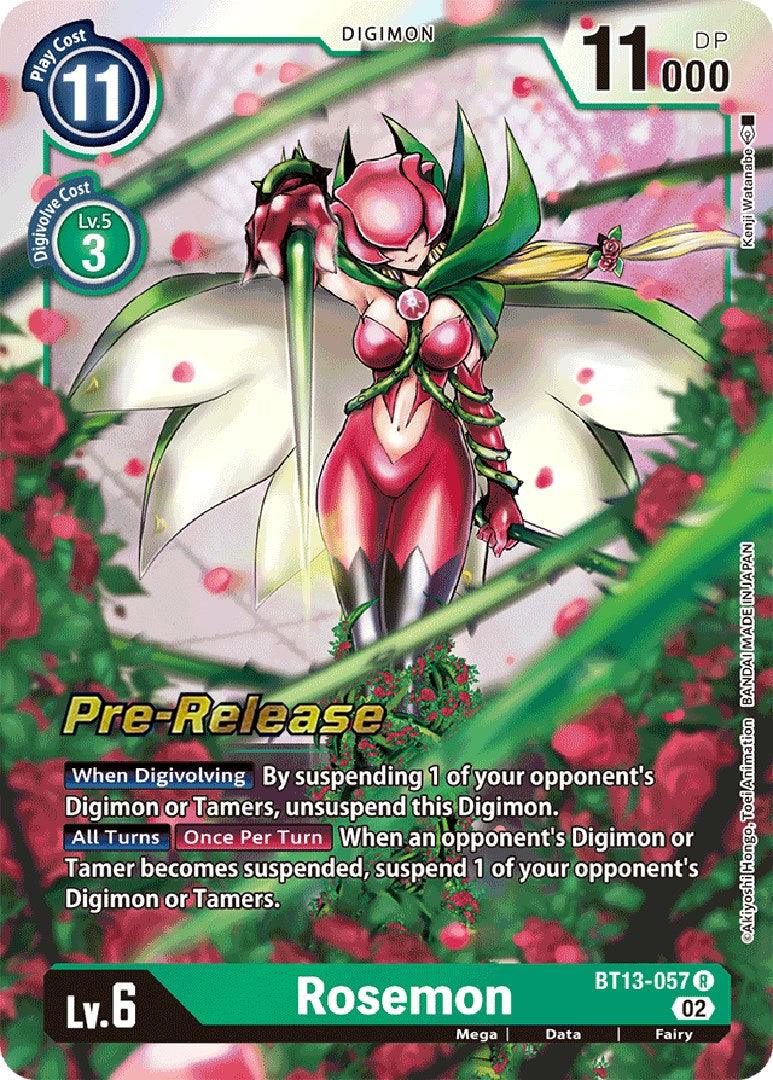 Rosemon [BT13-057] [Versus Royal Knight Booster Pre-Release Cards] - Paradise Hobbies LLC