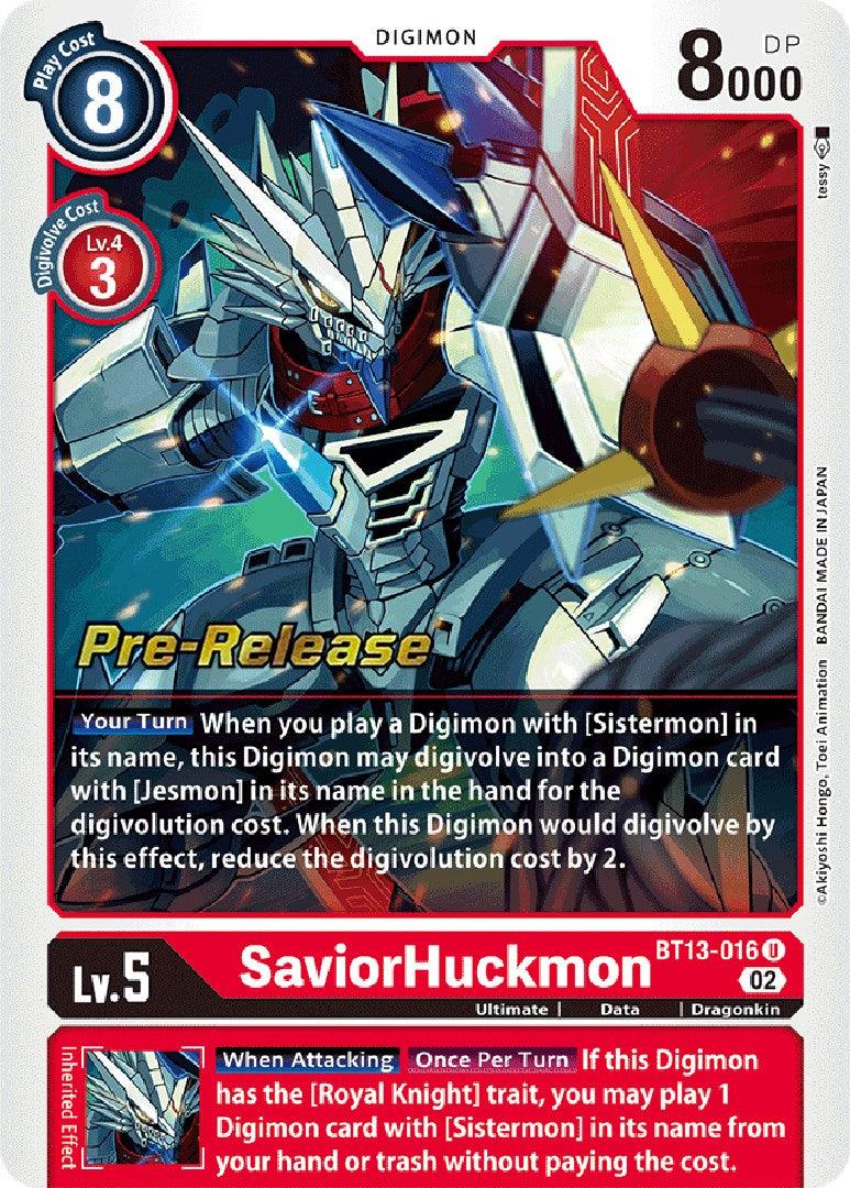 SaviorHuckmon [BT13-016] [Versus Royal Knight Booster Pre-Release Cards] - Paradise Hobbies LLC