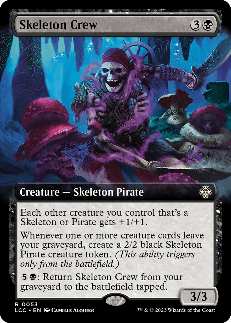 Skeleton Crew (Extended Art) [The Lost Caverns of Ixalan Commander] - Paradise Hobbies LLC