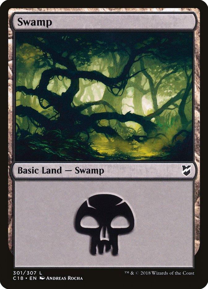 Swamp (301) [Commander 2018] - Paradise Hobbies LLC