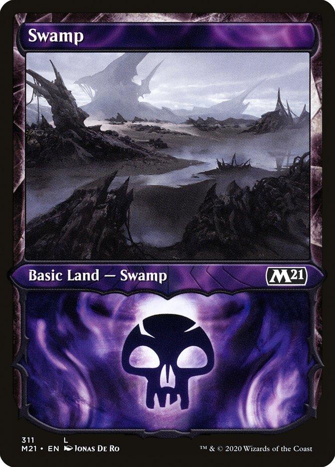 Swamp (311) (Showcase) [Core Set 2021] - Paradise Hobbies LLC