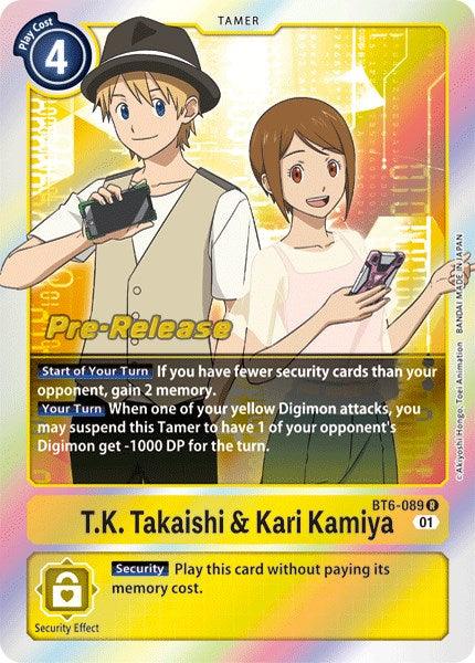 T.K. Takaishi & Kari Kamiya [BT6-089] [Double Diamond Pre-Release Cards] - Paradise Hobbies LLC