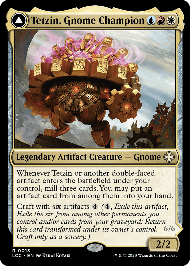 Tetzin, Gnome Champion // The Golden-Gear Colossus [The Lost Caverns of Ixalan Commander] - Paradise Hobbies LLC