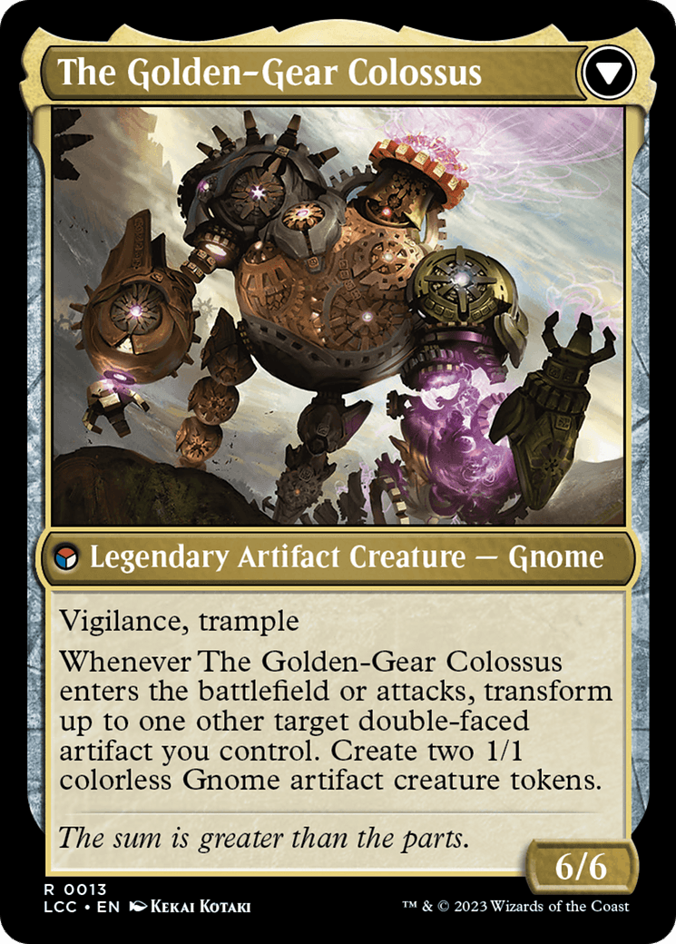 Tetzin, Gnome Champion // The Golden-Gear Colossus [The Lost Caverns of Ixalan Commander] - Paradise Hobbies LLC