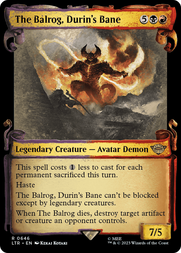 The Balrog, Durin's Bane [The Lord of the Rings: Tales of Middle-Earth Showcase Scrolls] - Paradise Hobbies LLC