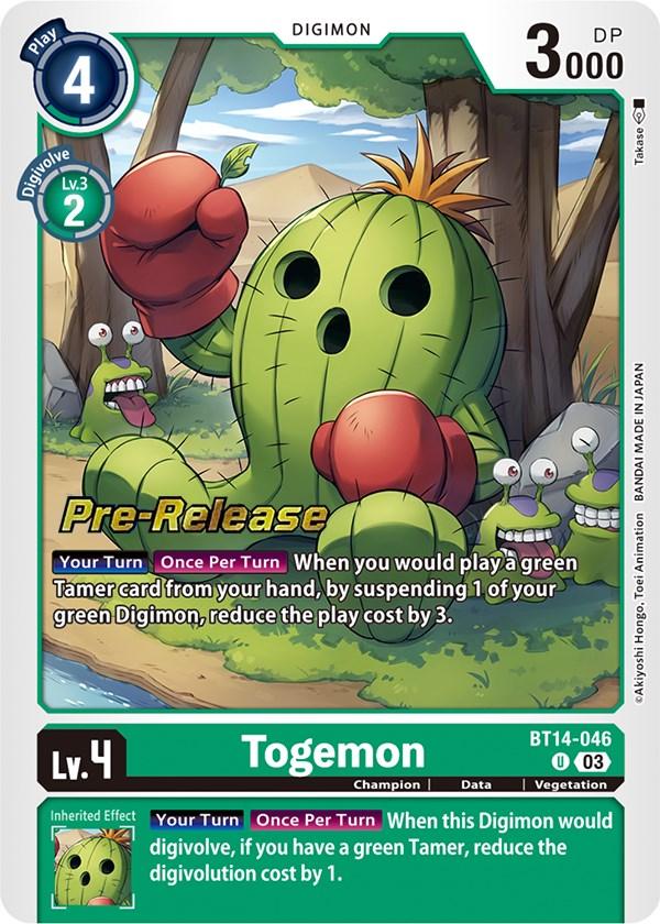 Togemon [BT14-046] [Blast Ace Pre-Release Cards] - Paradise Hobbies LLC