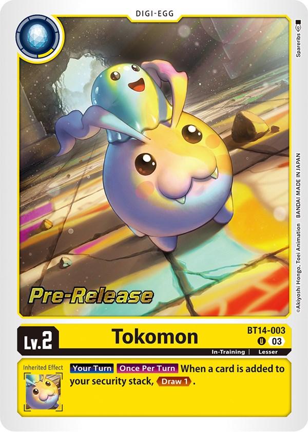 Tokomon [BT14-003] [Blast Ace Pre-Release Cards] - Paradise Hobbies LLC