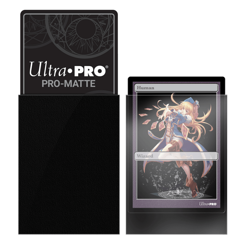 Ultra PRO: Small 60ct Sleeves - PRO-Matte (Black) - Paradise Hobbies LLC