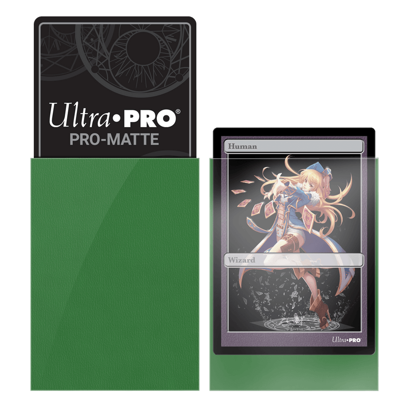 Ultra PRO: Small 60ct Sleeves - PRO-Matte (Green) - Paradise Hobbies LLC