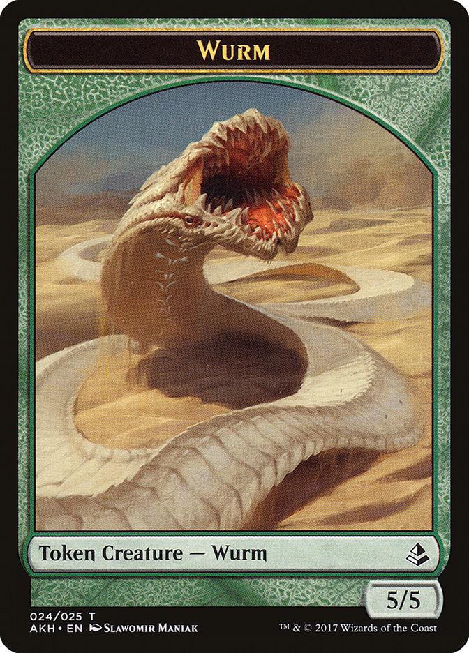 Unwavering Initiate // Wurm Double-Sided Token [Amonkhet Tokens] - Paradise Hobbies LLC