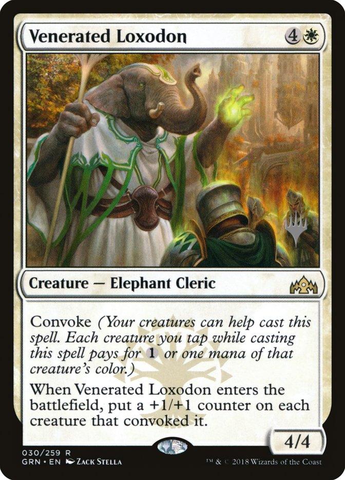 Venerated Loxodon (Promo Pack) [Guilds of Ravnica Promos] - Paradise Hobbies LLC