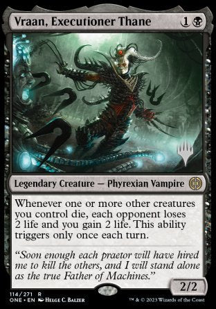 Vraan, Executioner Thane (Promo Pack) [Phyrexia: All Will Be One Promos] - Paradise Hobbies LLC