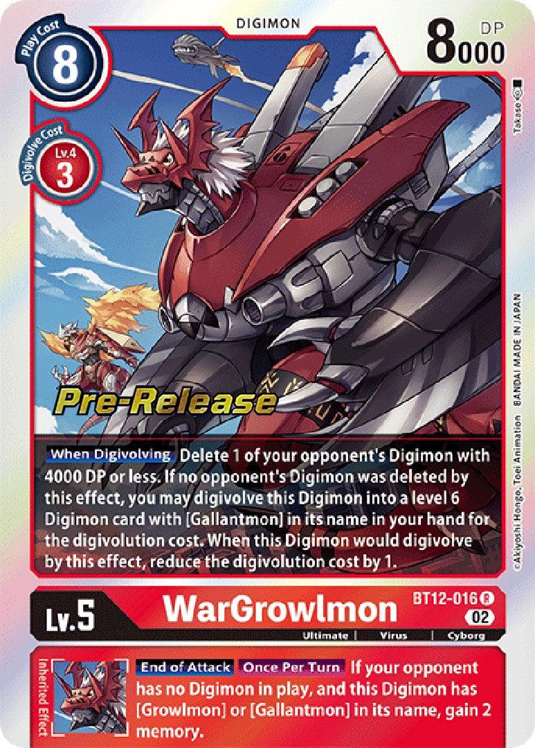 WarGrowlmon [BT12-016] [Across Time Pre-Release Cards] - Paradise Hobbies LLC