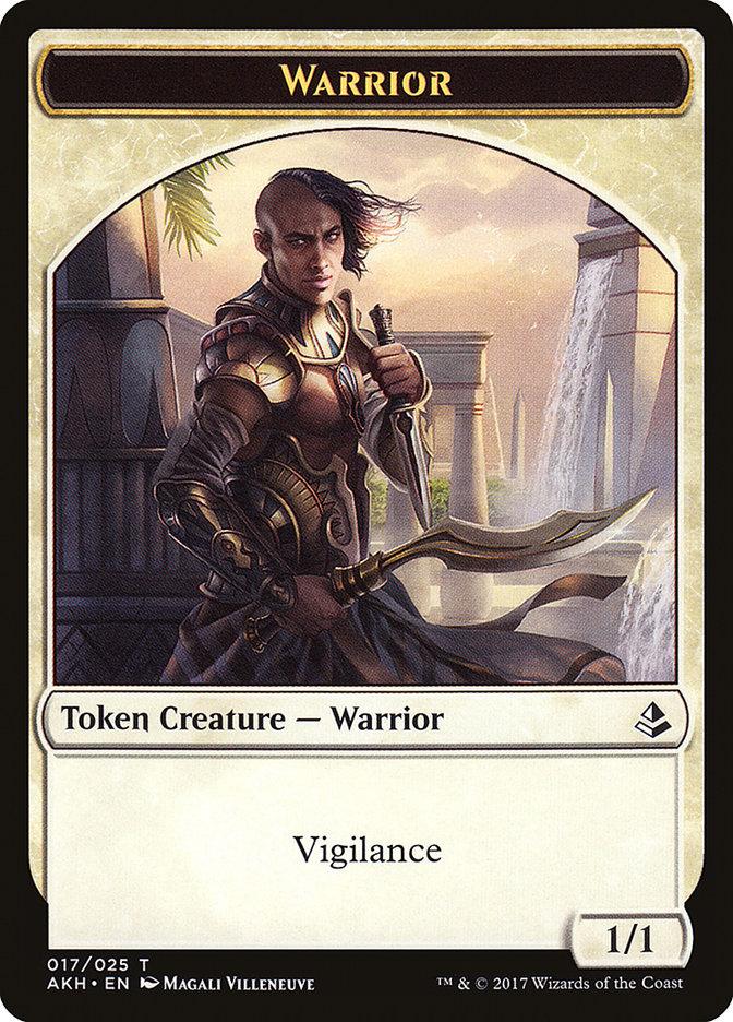 Warrior // Labyrinth Guardian Double-Sided Token [Amonkhet Tokens] - Paradise Hobbies LLC